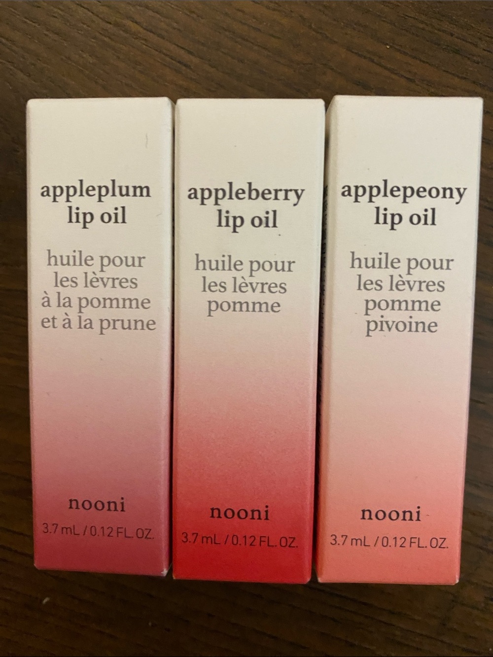 Nooni  Korean lip oil trio NWT
